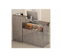 YFAURNDE Mobile reception, Reception Moderna, Bancone Reception Con Cassetti E Ripiani,Reception, Applicazione pratica e multi-scena for negozi di abbigliamento, barbieri, aziende(Gray,RIGHT_120CM/47.