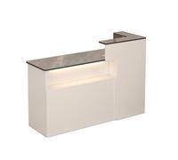 YFAURNDE Mobile reception, Reception Moderna, Bancone Reception Con Cassetti E Ripiani,Reception, Applicazione pratica e multi-scena for negozi di abbigliamento, barbieri, aziende(White gray,LEFT_100C