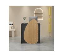 YFAURNDE Mobile reception, Reception Moderna,tavolo reception for ufficio, Un unico oggetto for molteplici usi: negozio di abbigliamento, salone di bellezza, reception aziendale, ecc.(Black Wood,100CM