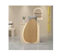 YFAURNDE Mobile reception, Reception Moderna,tavolo reception for ufficio, Un unico oggetto for molteplici usi: negozio di abbigliamento, salone di bellezza, reception aziendale, ecc.(Cream Wood,80CM/