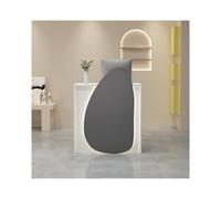 YFAURNDE Mobile reception, Reception Moderna,tavolo reception for ufficio, Un unico oggetto for molteplici usi: negozio di abbigliamento, salone di bellezza, reception aziendale, ecc.(White Ash,80CM/3