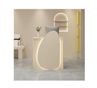 YFAURNDE Mobile reception, Reception Moderna,tavolo reception for ufficio, Un unico oggetto for molteplici usi: negozio di abbigliamento, salone di bellezza, reception aziendale, ecc.(Cream White,60cm