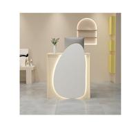 YFAURNDE Mobile reception, Reception Moderna,tavolo reception for ufficio, Un unico oggetto for molteplici usi: negozio di abbigliamento, salone di bellezza, reception aziendale, ecc.(Cream and White,