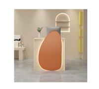 YFAURNDE Mobile reception, Reception Moderna,tavolo reception for ufficio, Un unico oggetto for molteplici usi: negozio di abbigliamento, salone di bellezza, reception aziendale, ecc.(Cream Orange,80C