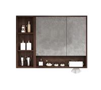 YFAURNDE Mobiletto separato a parete, illuminazione, antiappannamento, ripostiglio for il bagno, mobiletto laterale a traliccio(Normal,90cm/35.4in)