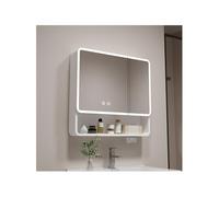 YFAURNDE Mobiletto Specchio Bagno,specchiera bagno, Armadietto a specchio da bagno con luce,Contenitore multistrato/impermeabile/illuminato/salvaspazio/facile da installare(White,78cm/30.7in)