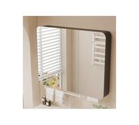 YFAURNDE Mobiletto Specchio Bagno,Specchio con pensile per Bagno con Luce,Contenitore multistrato, impermeabile, può essere utilizzato per riporre articoli da toeletta e medicinali(Gray,70cm/27.5in)