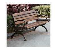 YFAURNDE Panca da Esterno, Panchina da Esterno in Metallo, Resistente Alle Intemperie e Agli Agenti Atmosferici, Adatto a Patii, Aree a Bordo Piscina, Cortili e Balconi.(B Deluxe,120CM)
