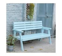 YFAURNDE Panca da Giardino, Panchina in Legno da Esterno, Dotata di Schienale E Braccioli, è Robusta e Durevole, Il Che La Rende Adatta a Giardini, Cortili e Portici.(Grey-blue)