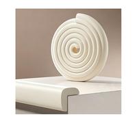 YFAURNDE Paraspigoli Angolari in Gomma, Striscia di Sostituzione per Protezione, Design Autoadesivo, Adatto per Armadietti, Cassetti Della Cucina, Toelette e Tavoli.(Off-white,500cm/196.9in)