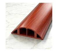 YFAURNDE Passacavo Pavimento, Canale Flessibile per Cavi, Autoadesivo, Facile da Installare, Previene Gli Inciampi, Protegge I Cavi e Offre Un Supporto Stabile e Portante.(Red Wood Grain,No. 3-1m)
