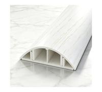 YFAURNDE Passacavo Pavimento, Canale Flessibile per Cavi, Autoadesivo, Facile da Installare, Previene Gli Inciampi, Protegge I Cavi e Offre Un Supporto Stabile e Portante.(White Wood Grain,No. 3-1m)