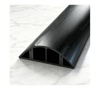 YFAURNDE Passacavo Pavimento, Canale Flessibile per Cavi, Autoadesivo, Facile da Installare, Previene Gli Inciampi, Protegge I Cavi e Offre Un Supporto Stabile e Portante.(Black,No. 4-1m)