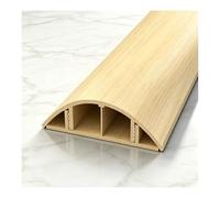 YFAURNDE Passacavo Pavimento, Canale Flessibile per Cavi, Autoadesivo, Facile da Installare, Previene Gli Inciampi, Protegge I Cavi e Offre Un Supporto Stabile e Portante.(Yellow Wood Grain,No. 4-5m)