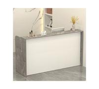 YFAURNDE Piccola Reception,Bancone Reception Negozio,Reception Moderna,banconi della reception, Adatto for banconi cassa di negozi, centri commerciali, istituti scolastici(White and grey stone,120cm/4