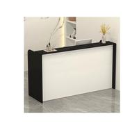 YFAURNDE Piccola Reception,Bancone Reception Negozio,Reception Moderna,banconi della reception, Adatto for banconi cassa di negozi, centri commerciali, istituti scolastici(White and black,120cm/47.2in