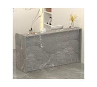 YFAURNDE Piccola Reception,Bancone Reception Negozio,Reception Moderna,banconi della reception, Adatto for banconi cassa di negozi, centri commerciali, istituti scolastici(Grey stone,100cm/39.4in)