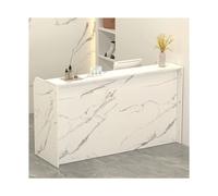 YFAURNDE Piccola Reception,Bancone Reception Negozio,Reception Moderna,banconi della reception, Adatto for banconi cassa di negozi, centri commerciali, istituti scolastici(White stone,100cm/39.4in)