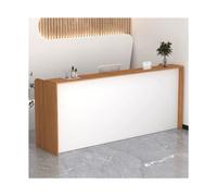YFAURNDE Piccola Reception,Bancone Reception Negozio,Reception Moderna,banconi della reception, Adatto for banconi cassa di negozi, centri commerciali, istituti scolastici(White teak,100cm/39.4in)