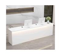 YFAURNDE Reception Moderna, Reception,Bancone negozio,Bancone Reception Con Cassetti E Ripiani,banco di vendita,Adatto for sale di ricevimento, hall, saloni di bellezza, negozi(White,120CM)