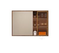YFAURNDE Specchiera bagno, pensile a specchio da bagno, Partizione di archiviazione ragionevole,impermeabile e resistente all'umidità, resistente alla pressione e durevole(Wood,80cm/31.5in)