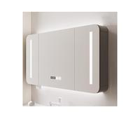YFAURNDE Specchiera Bagno Pensile armadietto a specchio da bagno, Spazio di archiviazione suddiviso, nessuna paura dell'umidità, può contenere asciugamani e articoli da toeletta(80cm/31.5in)