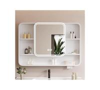 YFAURNDE Specchiera Bagno Pensile armadietto dei medicinali salvaspazio， Disappannamento/Intelligente/Ampio spazio di stoccaggio/Impermeabile e a prova di umidità(90cm/35.4in)