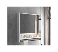 YFAURNDE Specchio Bagno Contenitore,Mobiletto a Muro Specchiera Moderno con Ante,Armadietto a specchio for bagno,Può contenere articoli da toeletta e medicinali(White,60cm/23.6in)