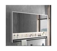 YFAURNDE Specchio Bagno Contenitore,Mobiletto a Muro Specchiera Moderno con Ante,Armadietto a specchio for bagno,Può contenere articoli da toeletta e medicinali(White,90cm/35.4in)