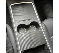 YFBH Adesivo Per Pannello Console Centrale Auto Per Tesla Per Model 3 Y 2021-2023, Pellicola Effetto Legno, Copertura Comandi Centrali Interni Modanature console centrale(PU Carbon look)