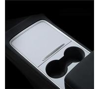 YFBH Adesivo Per Pannello Console Centrale Auto Per Tesla Per Model 3 Y 2021-2023, Pellicola Effetto Legno, Copertura Comandi Centrali Interni Modanature console centrale(Colore bianco)