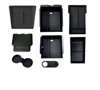 YFBH Vano Portaoggetti Per Console E Bracciolo Auto, Superiore E Inferiore, Per Tesla Per Model Y 2025, Con Tappetino Antiscivolo In Silicone Modanature console centrale(8in1)