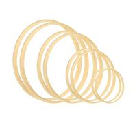 YFCTLM Cacciatore di Sogni 8 Confezione Corona di bambù Anelli 4 Misure Floreali Macrame Cerchio Anelli for Fai da Te Dream Catcher, Wedding Decor Mestieri e Wall Hanging
