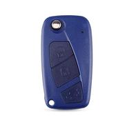 YFCTLM Conchiglie Chiave per Fiat Iveco Punto Ducato Stilo Panda Idea Doblo Bravo 2/3 Pulsanti Flip Remote Car Key Case Custodia Conchiglia Nero/Blu (Color : 3 Buttons Blue)