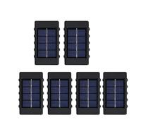 YFDGD 10 LED Lampada Da Parete Solare Luci For Esterni Impermeabile Su E Giù Illuminazione Solare Lamparas For Esterni Lampada Da Giardino For Giardino Alta Luminosità(10LED-Warm 6PCS)