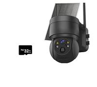 YFDGD 2.5K 4MP WiFi Wireless Outdoor IP Camera Pannello solare 1080P CCTV Telecamera di sicurezza Batteria Long Standby Videosorveglianza Immagini Nitide Facile Usare(2.5K Cam 32G Card)