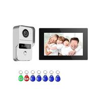 YFDGD 7 "Smart WiFi Residential Videocitofono Citofono Touch Screen RFID Wireless Door Entry For Apartment Home Villa Protezione Contro Tutte Intemperie(HD-7 inch 1V1)
