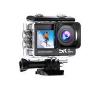 YFDGD Action Camera 5K 4K 60FPS EIS WiFi Doppio Schermo 170D Touch Screen Da 2,0 Pollici 30M Fotocamera Sportiva Impermeabile Con Telecomando Cattura Facilmente Momenti Mozzafiato(64GB Card)