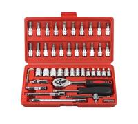 YFDGD Cacciavite Dinamometrico Set Di Utensili Manuali Portatili Da 46 Pezzi 1/4" For La Riparazione Auto, Chiavi A Percussione, A Bussola Piccole, A Preciso Accurato