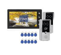 YFDGD Di Videocitofono Cablato For Con Videocamera For Campanello HD Unlock Talk Protezione Contro Tutte Intemperie(Set 2)