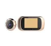 YFDGD Digital Door Viewer Peephole Camera Campanello Schermo LCD Da 2,8 Pollici Visione Notturna Scatto Fotografico Monitoraggio Digitale Della Porta Protezione Contro Tutte Intemperie(Gold)
