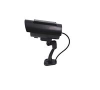 YFDGD Fake Camera Outdoor Security Pannello solare Dummy Simulation Indoor Waterproof Bullet LED Light Monitor Home Immagini Nitide Facile Usare(4 pcs black)