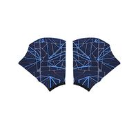 YFDGD Guanti Nuoto Nuoto Pinne a mano Guanti con palmate Pagaia Sport acquatici da allenamento(L Dark Blue)