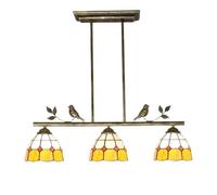 YFDGD Lampada A Sospensione Moderna Con Paralume In Vetro Colorato Con Decorazione A Mosaico Mediterraneo Lampada A Sospensione Regolabile A LED For Soggiorno(Yellow)