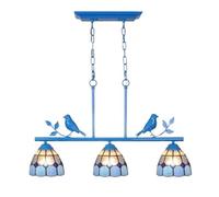 YFDGD Lampada A Sospensione Moderna Con Paralume In Vetro Colorato Con Decorazione A Mosaico Mediterraneo Lampada A Sospensione Regolabile A LED For Soggiorno(C3)