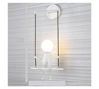 YFDGD Lampada da parete industriale Retro Iron Man Applique da parete for soggiorno Camera da letto Loft Scale Illuminazione Apparecchi da cucina E27 Luci for interni(E white)