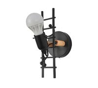 YFDGD Lampada da parete industriale Retro Iron Man Applique da parete for soggiorno Camera da letto Loft Scale Illuminazione Apparecchi da cucina E27 Luci for interni(Black body)