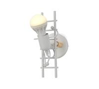 YFDGD Lampada da parete industriale Retro Iron Man Applique da parete for soggiorno Camera da letto Loft Scale Illuminazione Apparecchi da cucina E27 Luci for interni(White body)