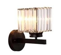 YFDGD Lampada Da Parete Moderna Semplice E Quadrata In Cristallo, Camera Da Letto, Soggiorno, Studio, Illuminazione Interna A Led Cilindrica For La Decorazione Domestica(Nature White,Square Black)