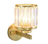 YFDGD Lampada Da Parete Moderna Semplice E Quadrata In Cristallo, Camera Da Letto, Soggiorno, Studio, Illuminazione Interna A Led Cilindrica For La Decorazione Domestica(Nature White,Cylinder gold)